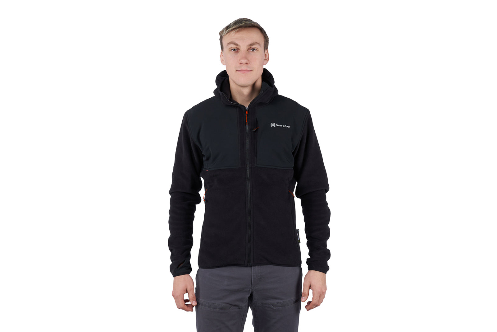 Fleece hoodie with full zip | Trail fleece FZ men's – Non-stop dogwear
