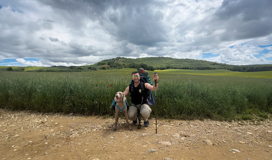 Inigo and Bruma on the Camino de Santiago